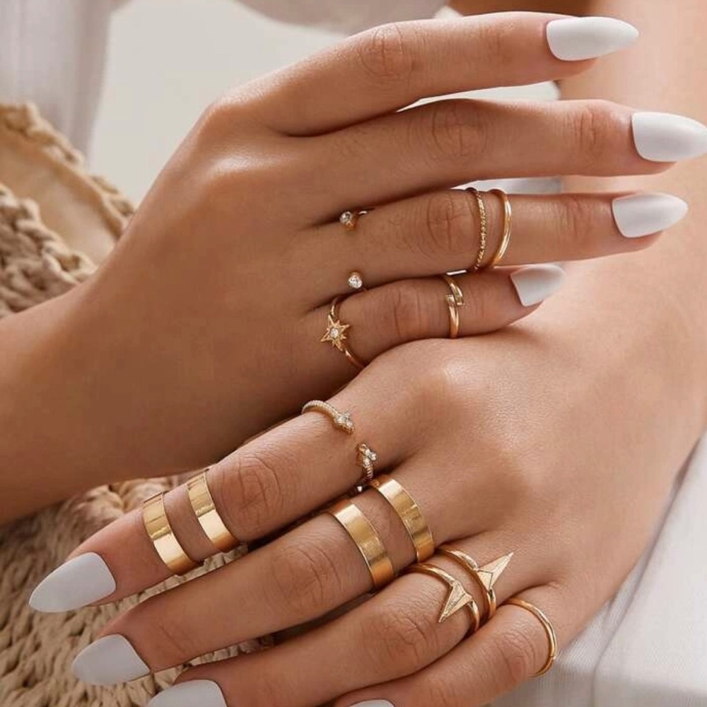 11pc gold rings